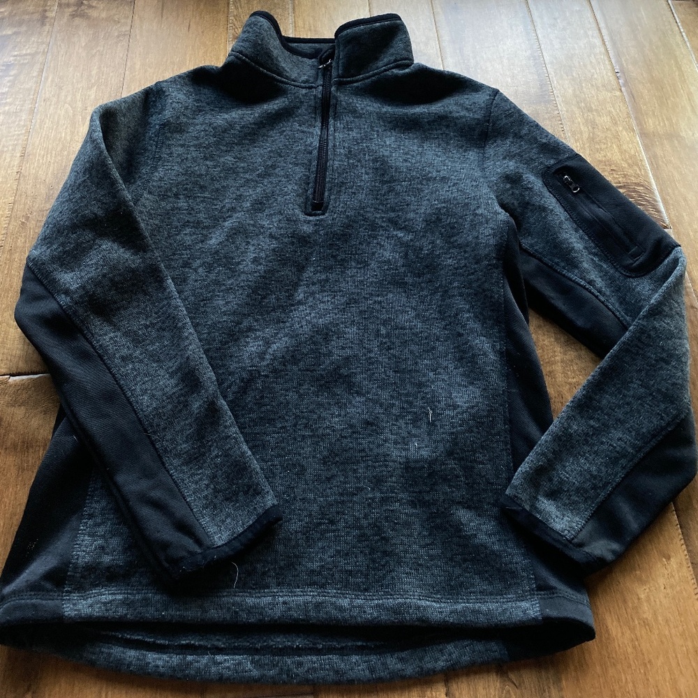 Dark Grey Full Zip Sweatshirt